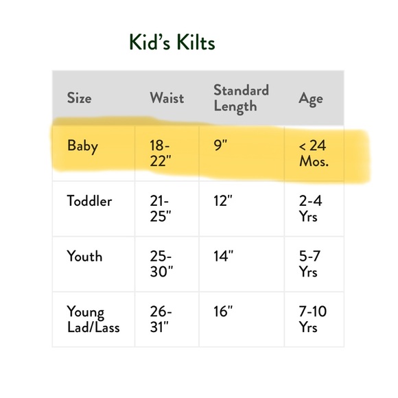 Sport Kilt Baby Kilt Buchanan Plaid Tartan Unisex - Picture 9 of 10